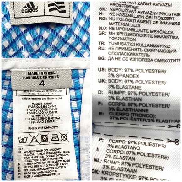Adidas Plaid Soccer Aldwin Logo Soccer Shorts Blue - Picture 5 of 11